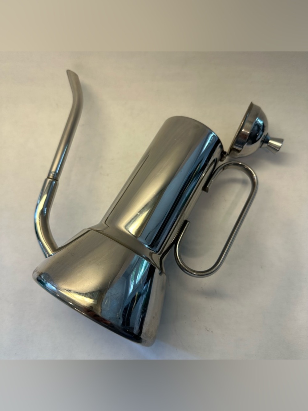 Vintage INOX Gooseneck Pour Over Coffee Pot Italian Stainless Steel Tea Kettle